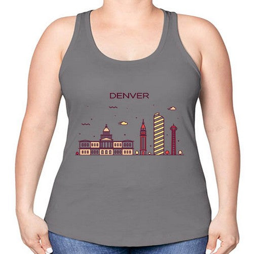 Denver 661# - cities -Racerback Tank