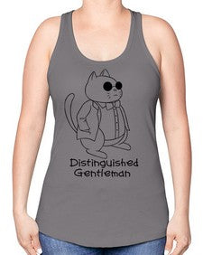 Distinguished Gentleman - cats -Racerback Tank