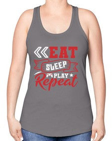 Eat Sleep Play repeat 8# - video games -Racerback Tank