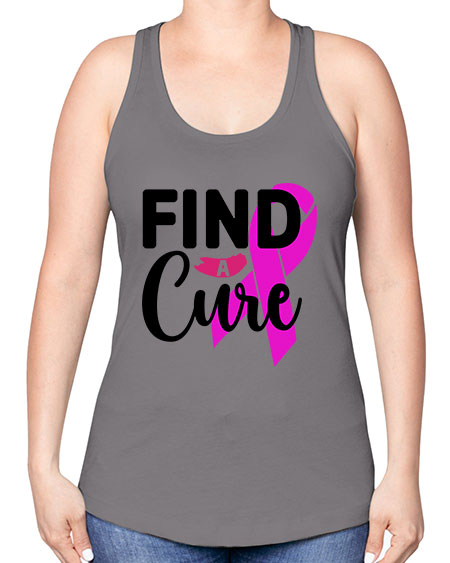 Find a Cure 26# - breast cancer -Racerback Tank