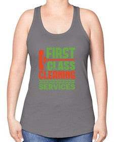 First class cleaning service Style 160# - cleaner -Racerback Tank