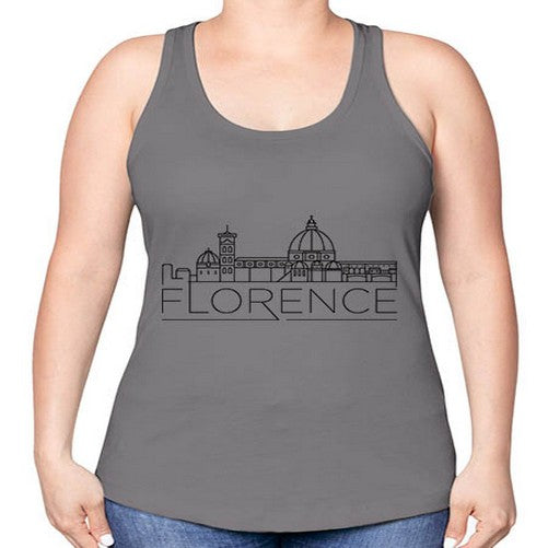 Florence Minimal Skyline 723# - cities -Racerback Tank