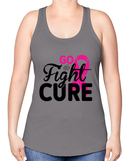 Go Fight Cure 23# - breast cancer -Racerback Tank