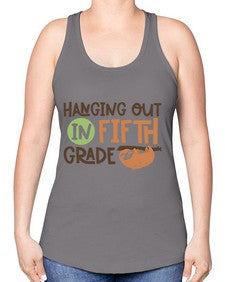 Hanging Out in Fifth 232# - fifth grade -Racerback Tank