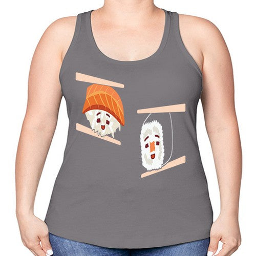 Happy Sushi Anime Kawaii Set Anime 232# - anime -Racerback Tank