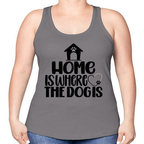 Home Is Where The Dogis Style 20# - dogs -Racerback Tank