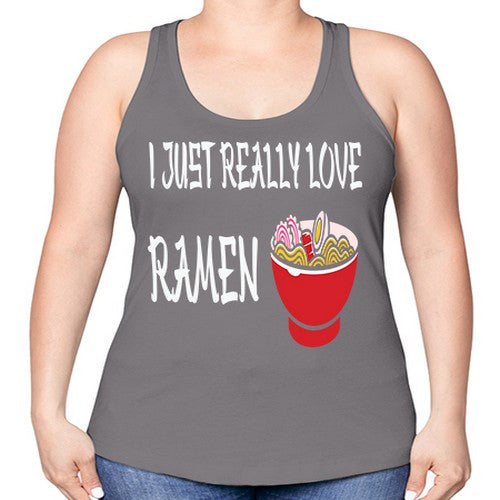 I Just Love Ramen Japanese Anime 238# - anime -Racerback Tank