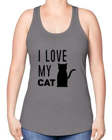 I Love My Cat Style 57# - cats -Racerback Tank