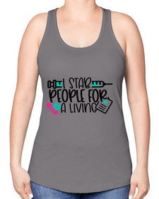 I Stab People For A Living Style Style 923# - nurse -Racerback Tank