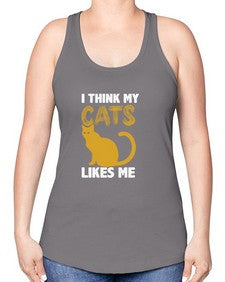 I Think My Cats - cats -Racerback Tank
