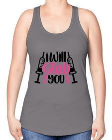 I Will Stab You Style Style 930# - nurse -Racerback Tank