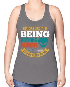 I am a human being nothing is alien to me 7# - ufo -Racerback Tank