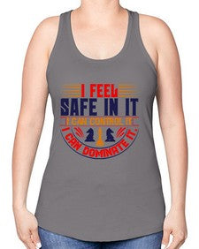 I feel safe in it I can control it I can dominate it 108# - chess -Racerback Tank