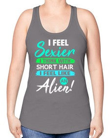 I feel sexier with short hair 12# - ufo -Racerback Tank