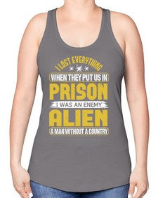 I was an enemy alien 24# - ufo -Racerback Tank