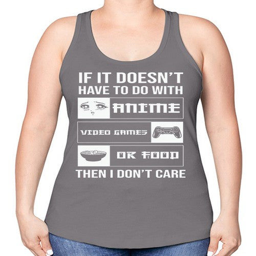 If It NotAnime Game Or Anime 246# - anime -Racerback Tank