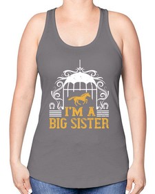 Im a big sister Style 38# - horse -Racerback Tank