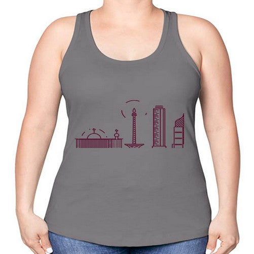 Jakarta 983# - cities -Racerback Tank