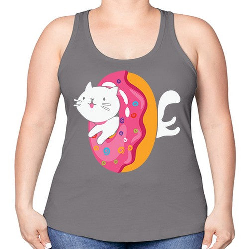 Kawaii Cat Donut Anime Lover Anime 267# - anime -Racerback Tank