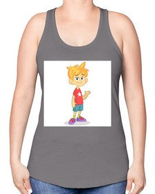 Kid 148# - cartoon general -Racerback Tank