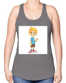 Kid 151# - cartoon general -Racerback Tank