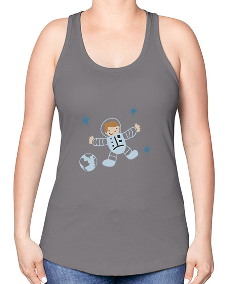 Littlespaceman 16# - space -Racerback Tank
