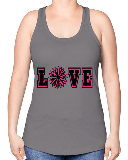 Love 694# - cheer -Racerback Tank