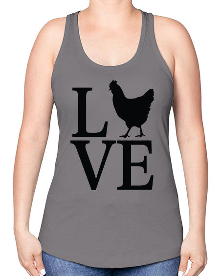 Love - chicken -Racerback Tank