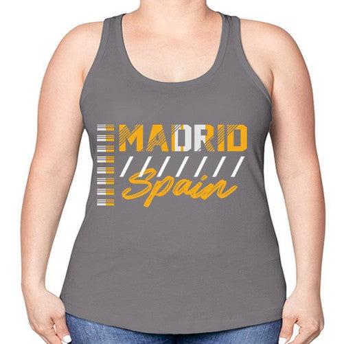 Madrid 1204# - cities -Racerback Tank