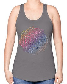 Mandala Dream Rainbow Glitter 760# - mandala -Racerback Tank