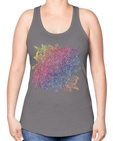 Mandala Teach Love Inspire Rainbow Glitter 762# - mandala -Racerback Tank