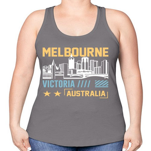 Melbourne 1271# - cities -Racerback Tank