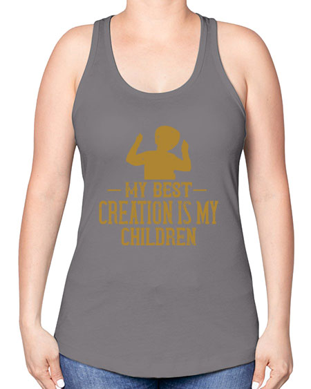 My best creation is my children Style 157# - kids -Racerback Tank