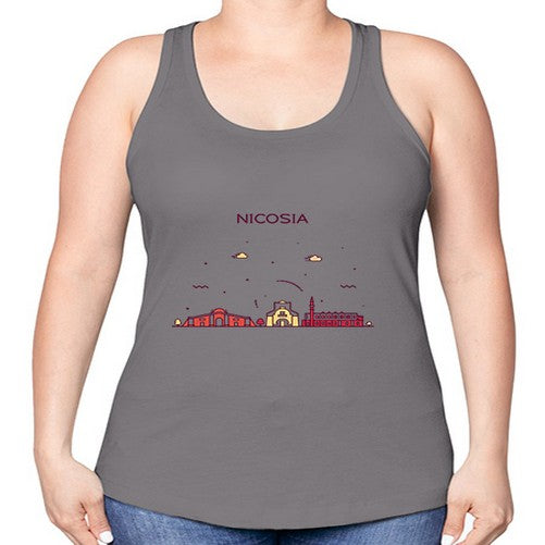 Nicosia 1491# - cities -Racerback Tank