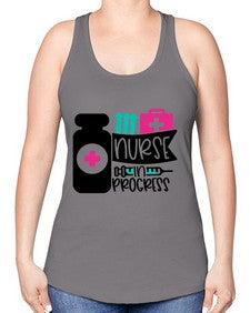 Nurse In Progress Style Style 1161# - nurse -Racerback Tank