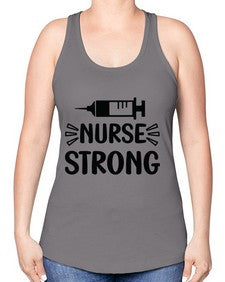 Nurse strong 1194# - nurse -Racerback Tank