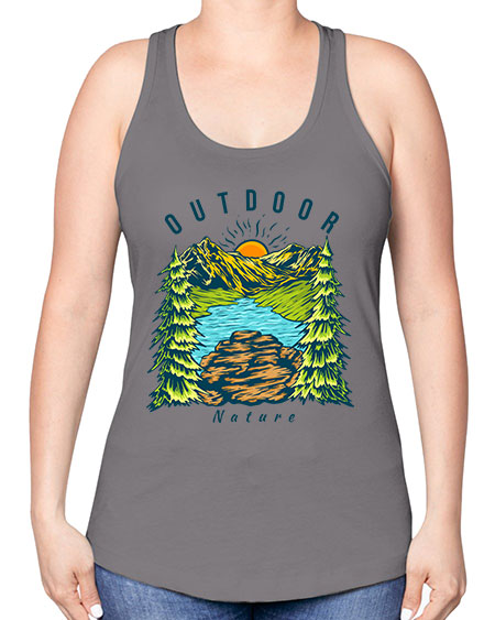 Outdoor Nature 17# - nature -Racerback Tank