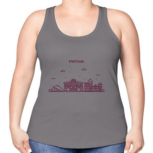 Patna 1582# - cities -Racerback Tank
