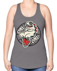 Pay the chills 201# - cartoon general -Racerback Tank