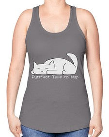 Perfect Time to Nap - cats -Racerback Tank