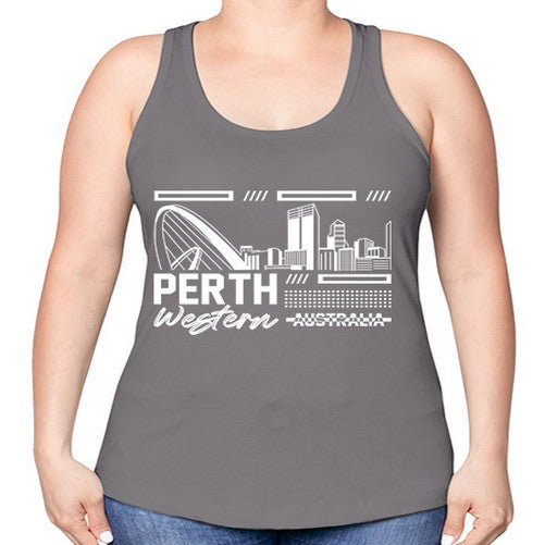 Perth 1597# - cities -Racerback Tank