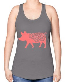 PigMandala 985# - mandala -Racerback Tank