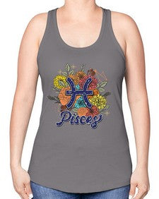 Pisces 129# - pisces -Racerback Tank