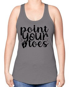 Point your toes 172# - ballet -Racerback Tank