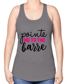 Pointe me to the barre 173# - ballet -Racerback Tank