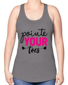 Pointe your toes 176# - ballet -Racerback Tank