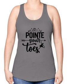 Pointe your toes 177# - ballet -Racerback Tank