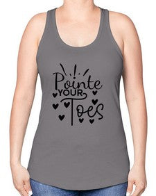 Pointe your toes 178# - ballet -Racerback Tank