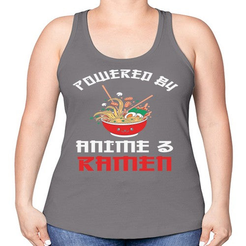 Powered by Anime amp Ramen 275# - anime -Racerback Tank