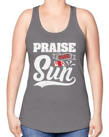 Praise the sun 40# - video games -Racerback Tank